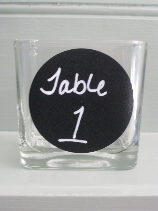 Chalkboard Table Numbers Set of Eight  / Candle Holder Wedding Table Centerpiece / Reception Table number
