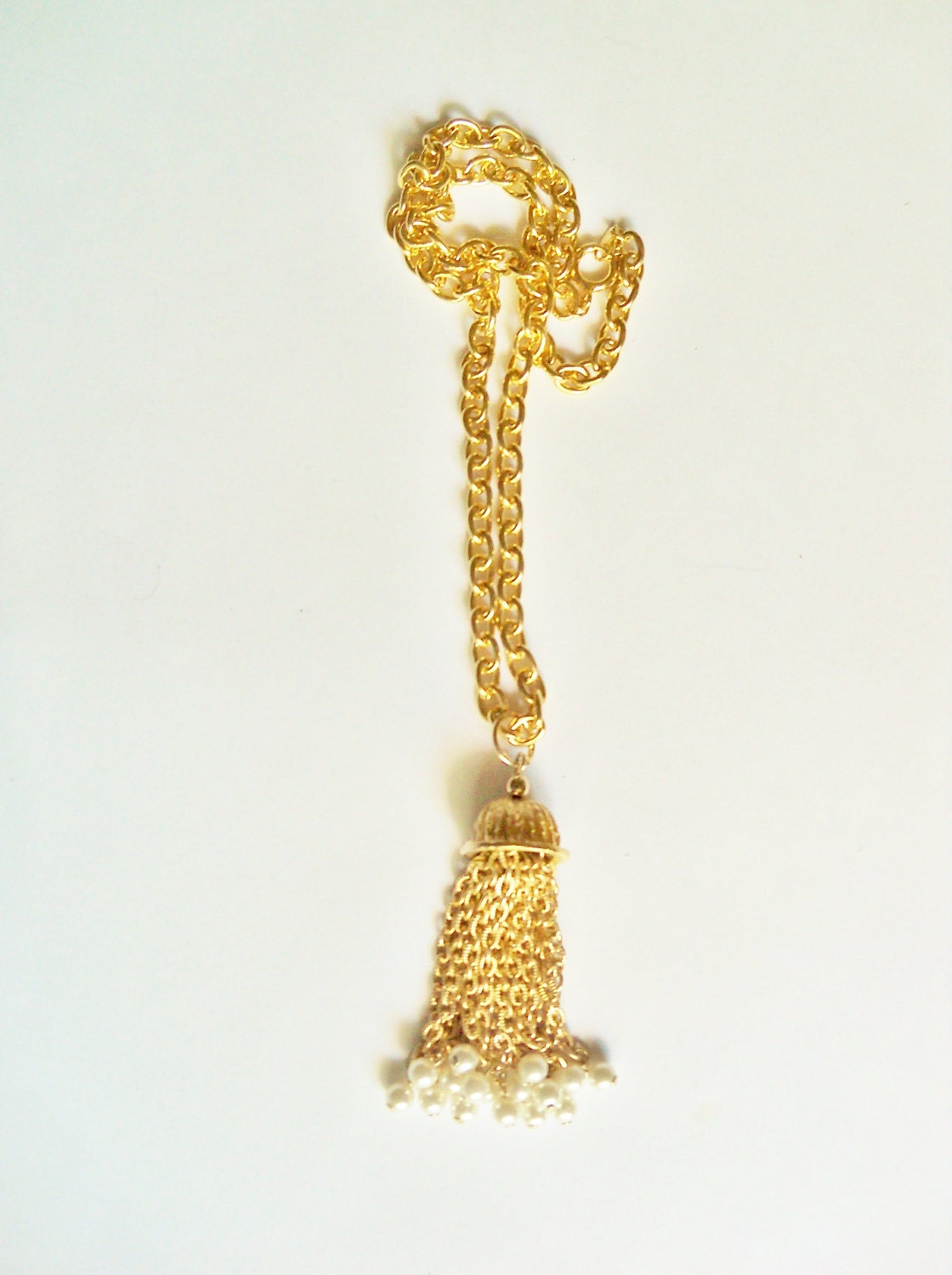 Vintage Necklace Faux Pearls Gold Tone Metal Bride Bridesmaid Wedding Holiday Special Occasion Gift Idea