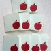 This item made 5 treasuries.... Cute 2 x 2 Small Blank Inside gift cards with Red Apple Punch... Set of 10