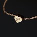 Petite Gold Heart Necklace - initial personalized engraved necklace, 14k gold filled chain, birthday gift for mom, mothers day gifts