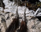 Vintage Squirrel Tail Taxidermy Couture Earrings