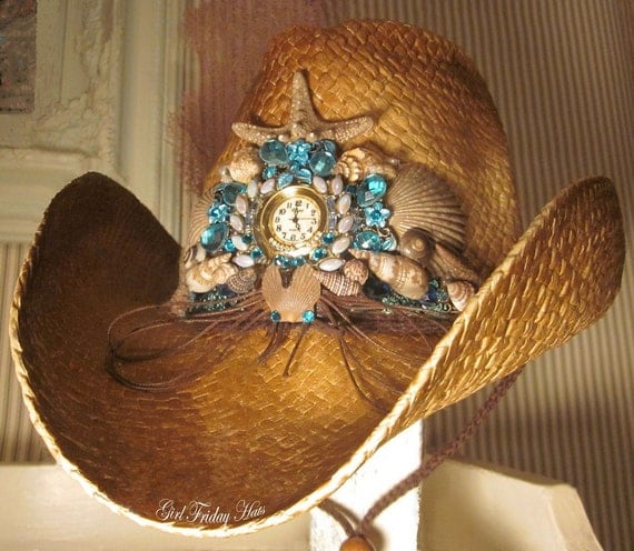 It's Five o'clock Somewhere. Island Time Embellished Cowboy Hat