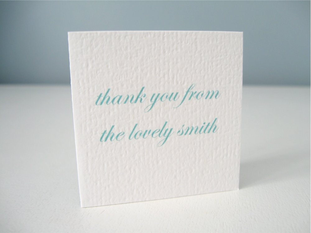 Miniature Thank You Cards Customized for your Etsy Shop Set of 25