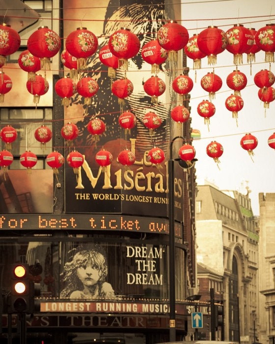 London China Town Photo -Dream the Dream - A Fine Art Photograph 8x10 - England, lanterns