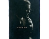 Antique Photo / MUSICIAN with Violin / Vintage Photograph DRAMATIC Lighting / Romantic Violinist