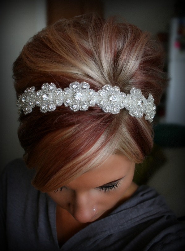 Bridal Headband, Wedding Headpiece, Rhinestone Headband, LILLY, Accessories, Bridal, Wedding, Hair Accessory, Bridesmaid