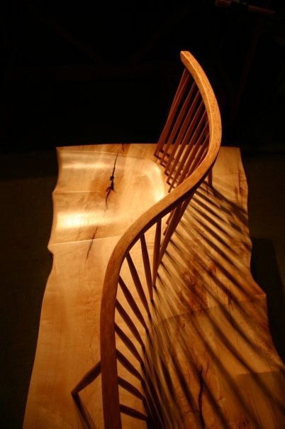 Rustic modern Tete-a-tete bench