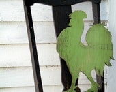 Rooster Wood Sign Going Green Country Wooden Wall Art