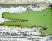 Gator Alligator Large Scale Preppy Wall Decor Zoo Jungle Wall Art Florida Alligator Nursery
