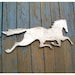 Horse Wooden Sign White Washed Distressed Large Size