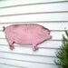 Piggy Wooden Sign Distressed Large Size Wood Sign Country Pig