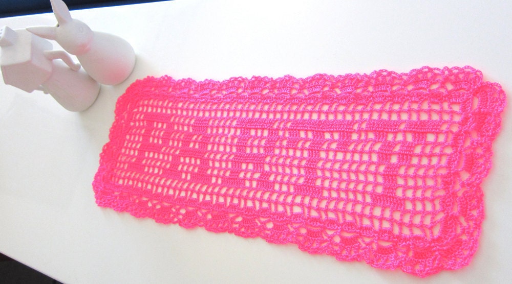Neon Hot Pink PARTY Doily