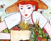 Witches are People Too - Large Poster Cute Illustration Gardening - 22 x 30 in