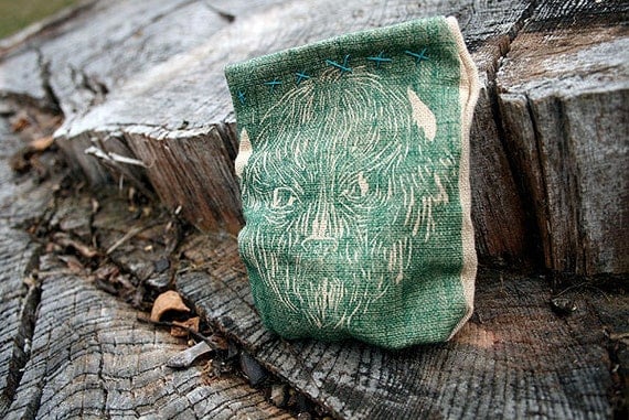 Buffalo Sachet Woodblock Printed, Filled with Organic Herbs for Abundance and Gratitude