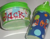 Personalized Sippy Cup and Snack Set Green Il_170x135