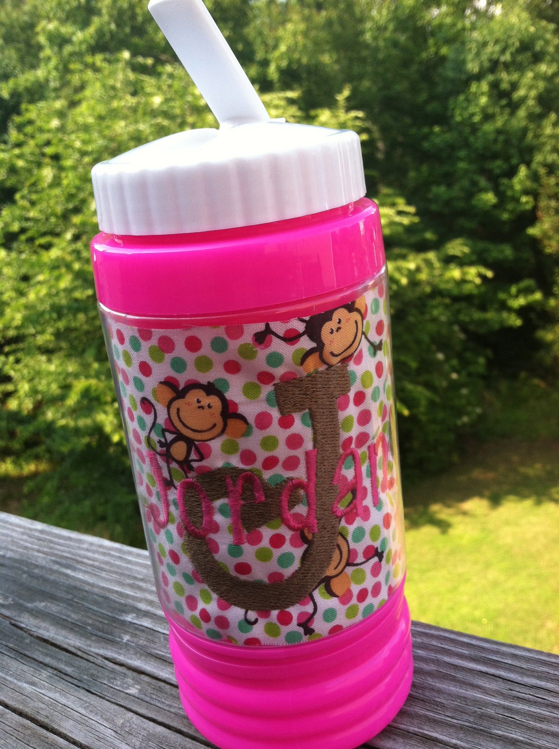 SALE Personalized Sports Bottle with Snack Container Pink, Blue, or Black Il_170x135