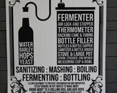 Home Brew BEER Poster - men's gift, man cave - hand-pulled screen print on 22x28 watercolor paper