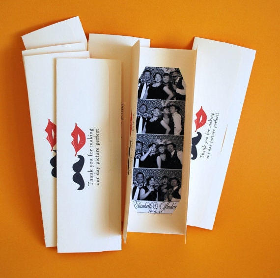 Lips and Mustache Photobooth  Photo-Strip Party Favor Protector