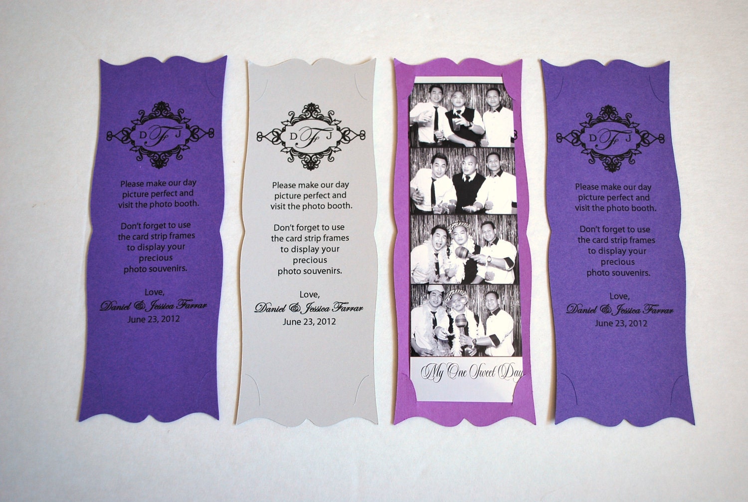 Photo Booth Frame Card Strip Wedding Party Favor