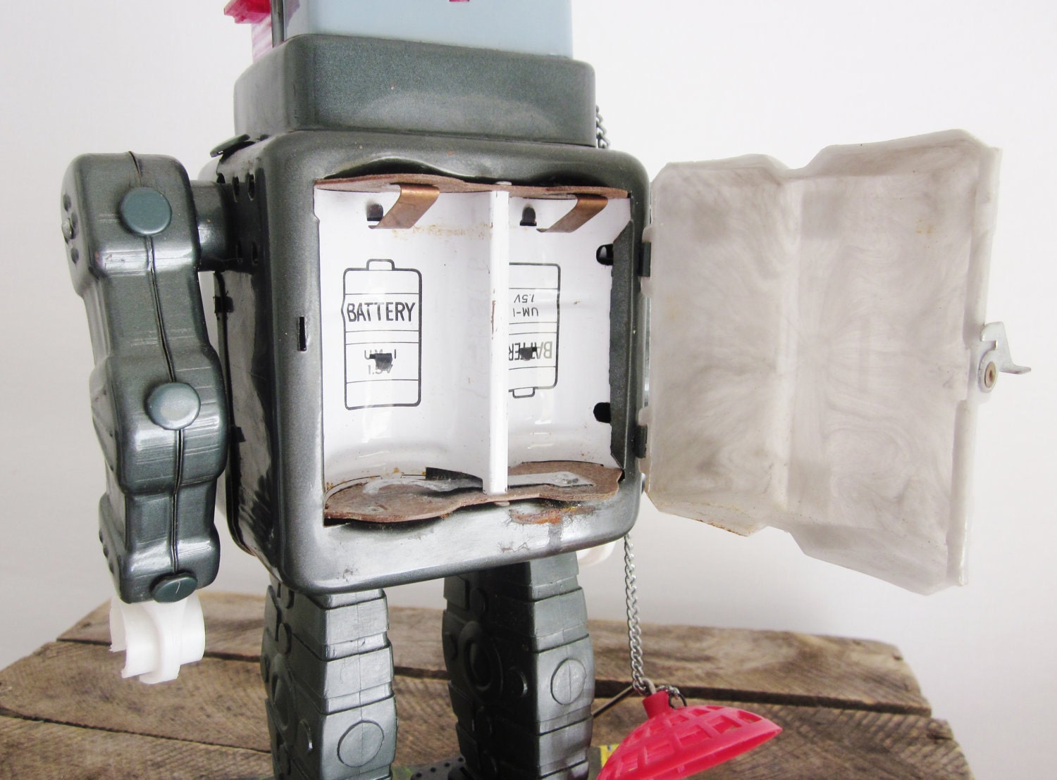 Vintage Toy Tin Robot Alps Television Man 1950 Space Rocket Industrial Mid Century Steampunk Sci Fi Geekery Techie