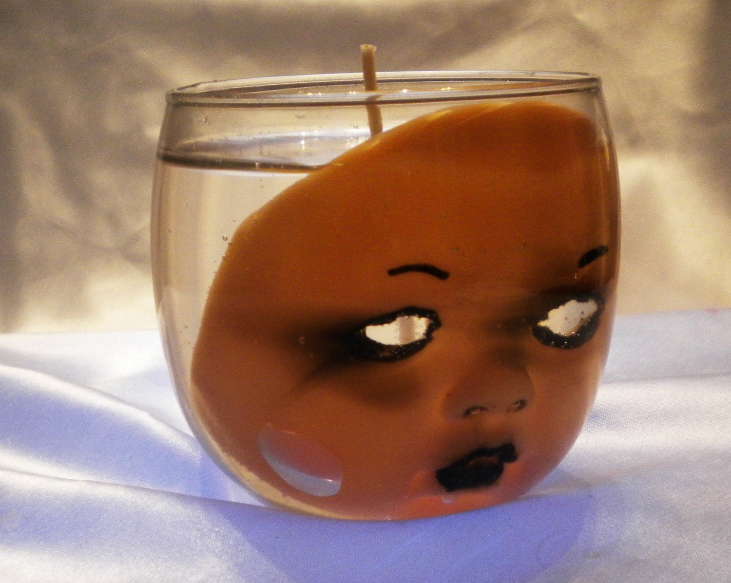 Creepy Baby Doll  Zombie Horror Gothic Deluxe Candle
