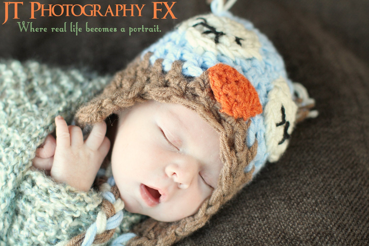 0-3 Months Newborn Owl Baby Hat Baby Photo Studio Prop Hat ANY COLORS Owl Hats baby blue brown teal pink purple lime sleepy sleeping awake