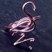 Wire Wrapped Pink Flamingo ring