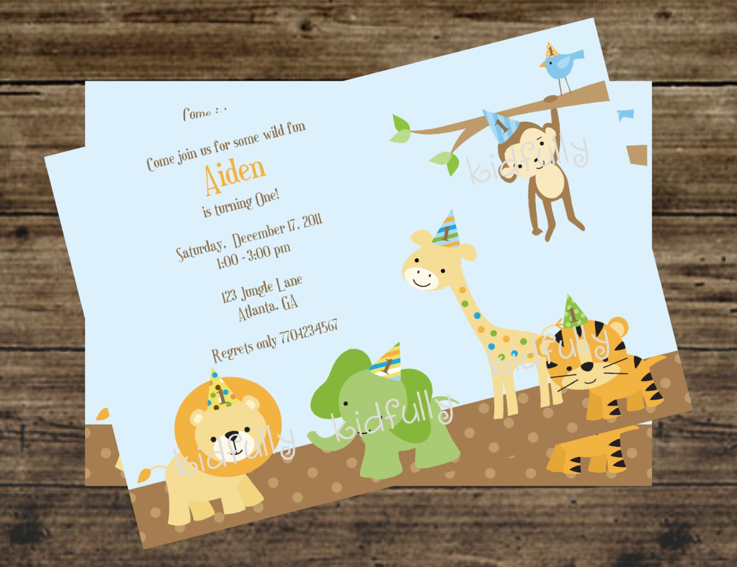 PRINTABLE - Sweet Safari, Sweet at One, Jungle, Zoo, Animal Birthday Party Invitations by The Party Paper Fairy