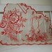 Vintage apron - chiffon with red felting