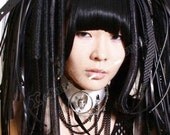 Visual Kei 3-Lock Skull Choker WHITE