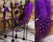 EGL Lolita Dotted Feather Gem Brooch Pin I