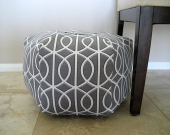 18" Ottoman Pouf Floor Pillow Dwell Studio Bella Porte Charcoal