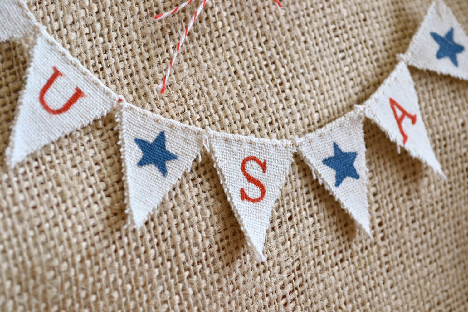 4th of July Baker Banner (in white cotton)