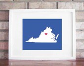 Customize Your Home Is Where The Heart Is - Virginia 8x10