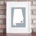 Customize Your Home Is Where The Heart Is - Alabama 8x10