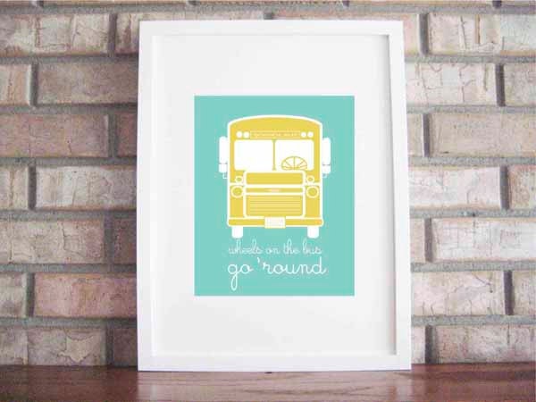 Wheels On The Bus 5 x 7