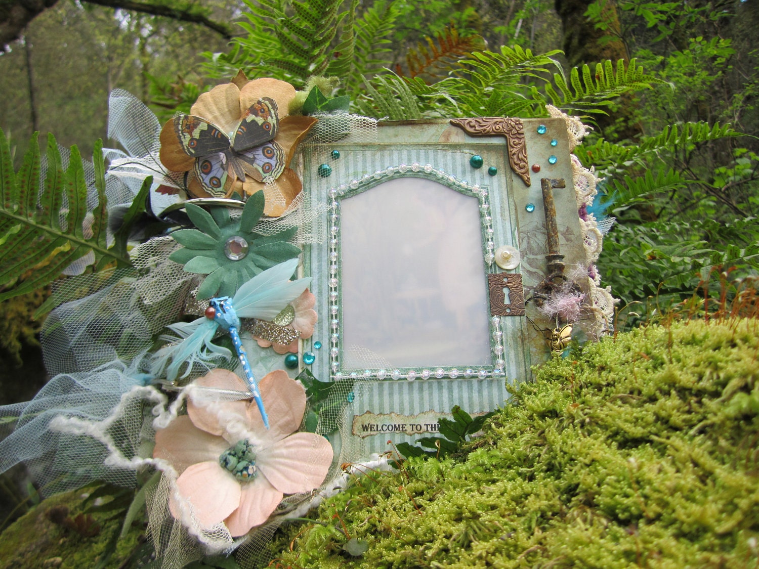 Enchanted Fairy Book, Fairy Book, Mixed Media Fairy Art ,Book, Handmade Fairy Book, Faerie,Fairies