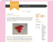 Blogger Template Premade - Pink Champagne - 2 Column Layout for Blogger, Blogspot
