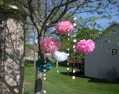 2 FREE POMS Extra Large 10 Tissue Pom Poms You Choose Your Colors