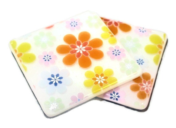 Groovy Baby Fused Glass Coasters