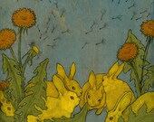Dandelion and Rabbits - Archival Print