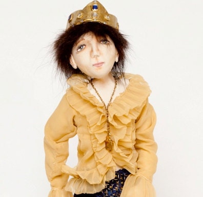 OOAK Art Doll Apoxie Sculpt and Paper Clay Reluctant Prince IADR No 902766