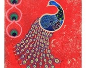 Peacock in the Dawn - India Inspired Exotic Art Print - Limited Edition - Will surely make your place stand out - pandraa