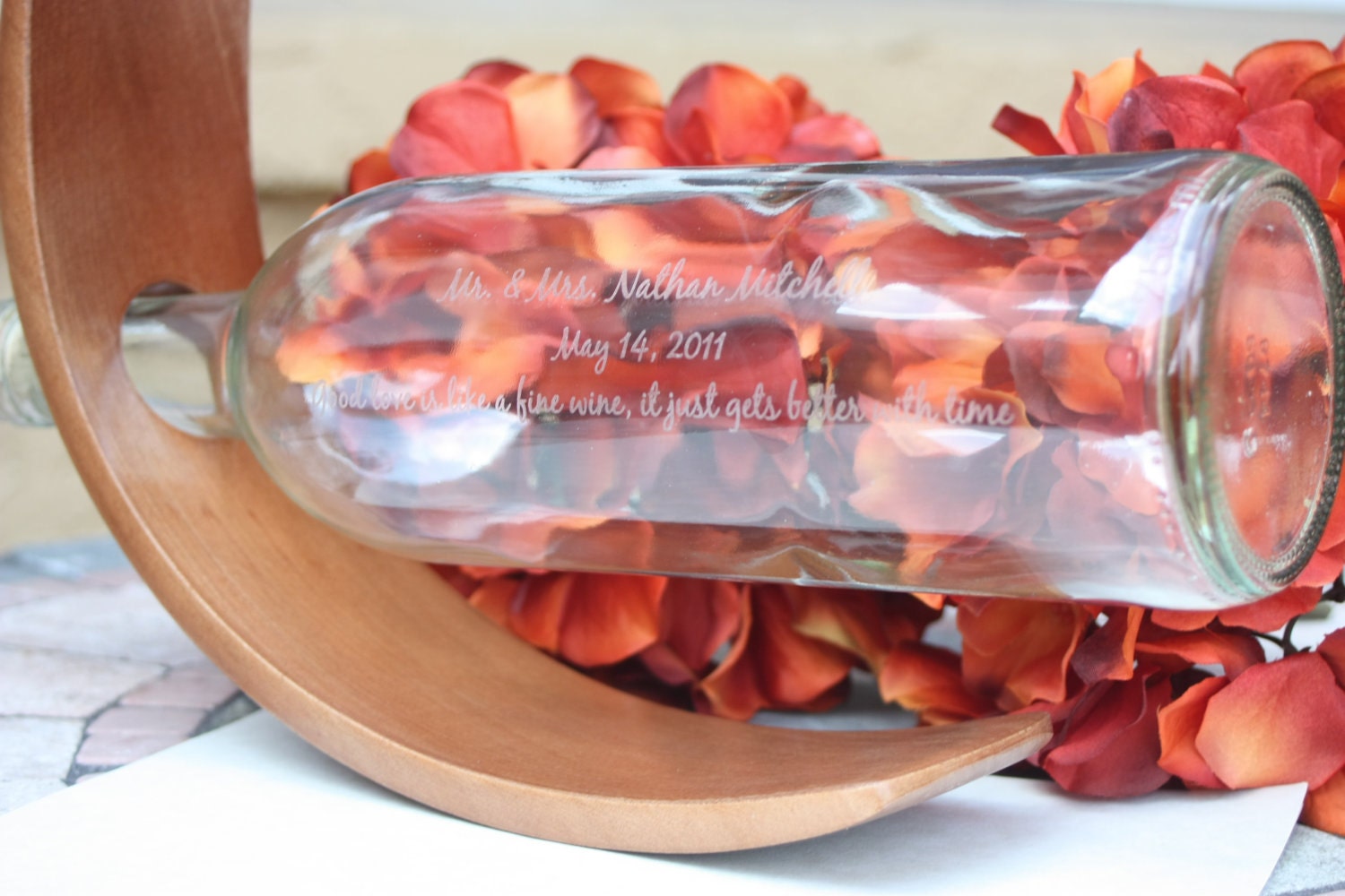 Wedding Reception Guest Book Display - Message in a Bottle