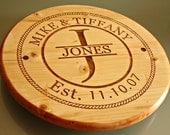 Personalized Wood Lazy Susan