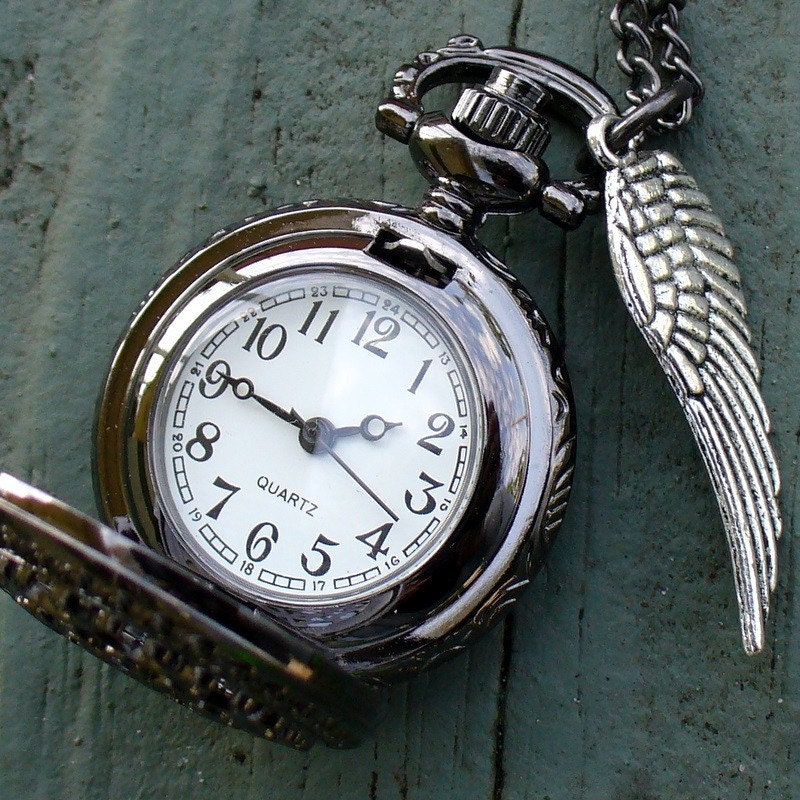 Steampunk pocket watch Necklace key pirate Victorian locket pendant charm DARK Spirited TinySPIDER QUEEN Victoriana Necklace