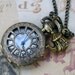 Steampunk TEA TIME  WATCH necklace -- never late for your T E A