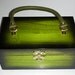 Kandy Green Medium wooden box purse