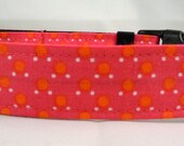 Dog Collar - Dog, Martingale or Cat Collar - All Sizes - Stella Dots in Pink