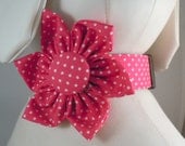 Dog Collar Set with Flower or Bow Tie - Pick Any Fabric in Shop